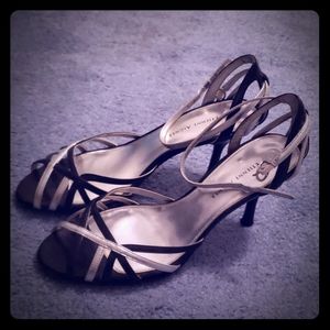 Black and Silver Heels